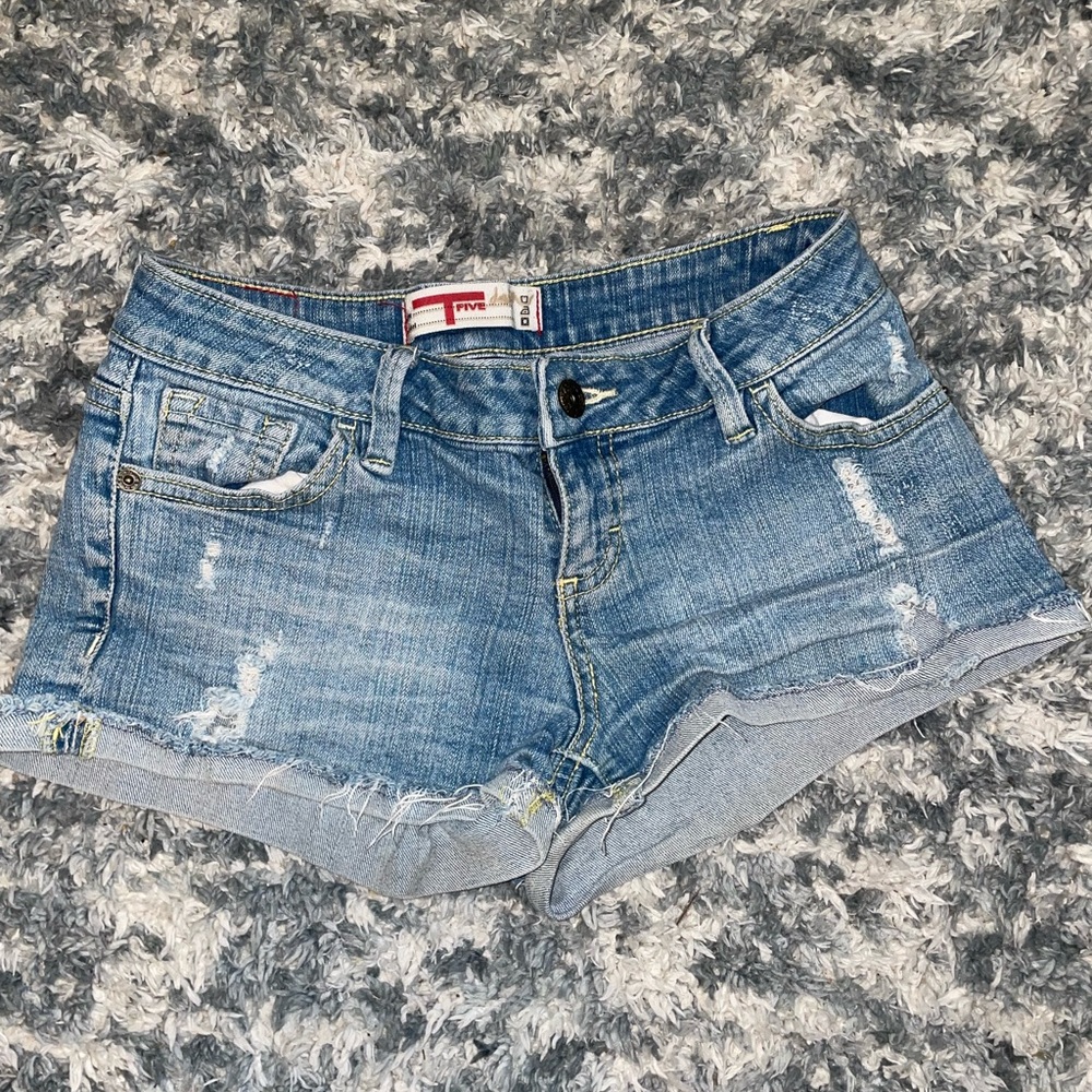 T five denim shorts